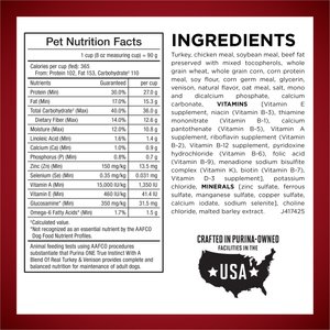 Purina ONE True Instinct High-Protein with Real Turkey & Venison Dry Dog Food, 36-lb bag