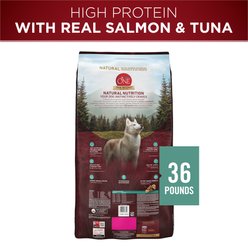 Purina ONE Natural True Instinct High Protein Real Salmon & Tuna Dry Dog Food, 36-lb bag slide 2 of 9