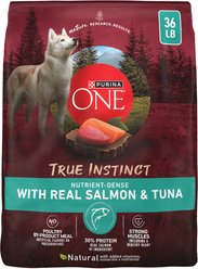 Purina ONE Natural True Instinct High Protein Real Salmon & Tuna Dry Dog Food, 36-lb bag