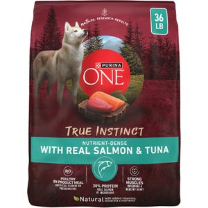 Purina ONE Natural True Instinct High Protein Real Salmon & Tuna Dry Dog Food, 36-lb bag