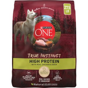 Purina ONE True Instinct Chicken & Duck High Protein Dry Dog Food, 27.5-lb bag