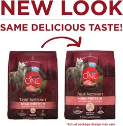 Purina ONE Natural High Protein True Instinct with Real Beef & Salmon Dry Dog Food, 27.5-lb bag slide 2 of 9