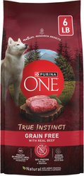Purina ONE Natural True Instinct Grain-Free with Real Beef Dry Dog Food, 6-lb bag