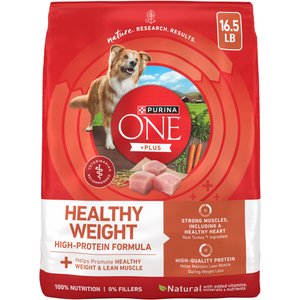 Purina ONE Plus Healthy Weight Formula Dry Dog Food, 16.5-lb bag