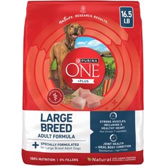Purina ONE +Plus Natural Large Breed Adult Real Chicken Muscle & Joint Support Large Dry Dog Food, 16.5-lb bag