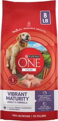 Purina ONE SmartBlend Vibrant Maturity 7+ Chicken Formula Adult Premium Dry Dog Food, 8-lb bag
