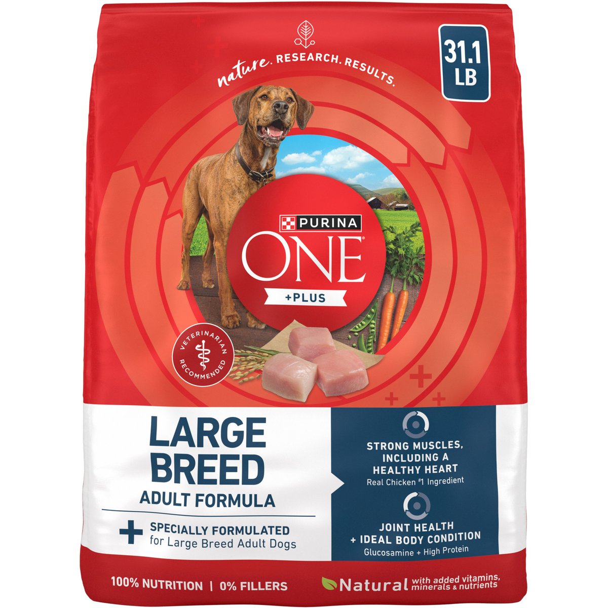 Purina ONE SmartBlend Large Breed Adult Premium Dry Dog Food , 31.1-lb