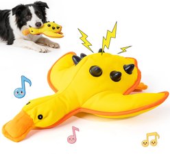 gerhui Drip Glue Duck Plush Dog Toy, Yellow