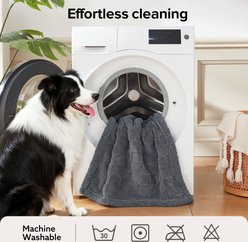 MIXJOY Checkered Pattern Fluffy Waterproof Machine washable Dog & Cat Blanket, Light Gray, Medium slide 2 of 9