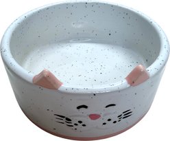 Signature Housewares 3D Ceramic Cat Bowl, X-Small: 4.5-in