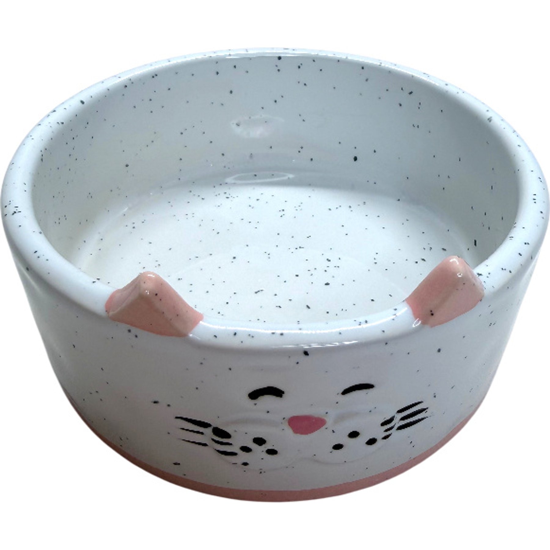 Signature Housewares 3D Ceramic Cat Bowl, X-Small: 4.5-in