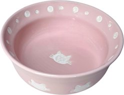 Signature Housewares Cat Head 5-in Ceramic Cat Bowl, Small, Pink slide 2 of 7