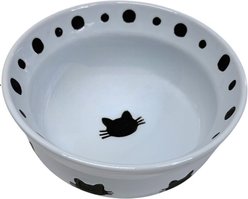 Signature Housewares Cat Head 5-in Ceramic Cat Bowl, Small, White slide 1 of 6