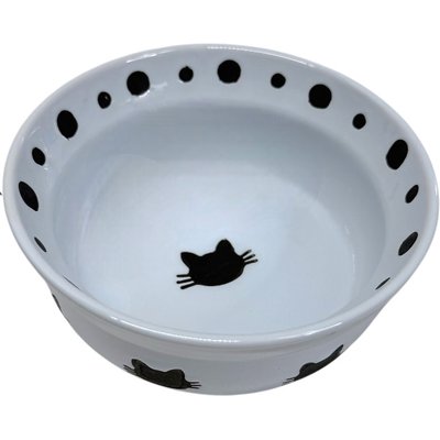 Signature Housewares Signature Housewares Cat Head 5-in Ceramic Cat Bowl, Small, White