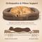 Show in main carousel: Kylinsure Waterproof Orthopedic Bolster Dog & Cat Bed with Removable Cover, Brown, Medium slide 2 of 8