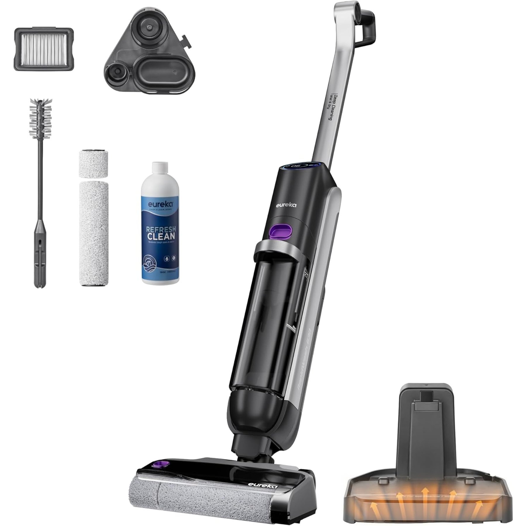 Eureka Cordless Wet Dry Cleaner Carpet Cleaner, Purple & Black