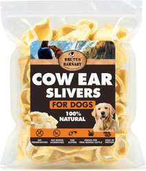 Brutus & Barnaby Premium Grass-Fed Angus Cow Ear Slivers Natural Dog Chew Treats, 8.81-oz bag