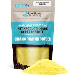 Raw Paws Organic Pumpkin Powder Grain-Free Daily Supplement for Dogs & Cats, 8-oz bag