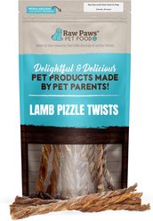 Raw Paws 6 to 9-in Lamb Pizzle Twists Dog Chew, 10 count