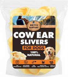 Brutus & Barnaby Premium Grass-Fed Angus Cow Ear Slivers Natural Dog Chew Treats, 3.52-oz bag