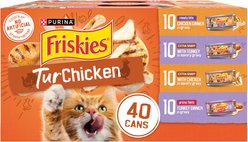 Friskies TurChicken Variety Pack Canned Cat Food, 5.5-oz, case of 40