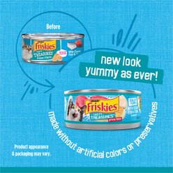 Friskies Tasty Treasures with Ocean Fish & Tuna & Scallop Flavor Wet Cat Food, 5.5-oz can, case of 24 slide 2 of 8