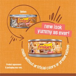 Friskies Extra Gravy Chunky with Chicken in Savory Gravy Canned Cat Food, 5.5-oz can, case of 24 slide 2 of 8