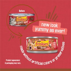 Friskies Extra Gravy Chunky with Beef in Savory Gravy Canned Cat Food, 5.5-oz, case of 24 slide 2 of 8