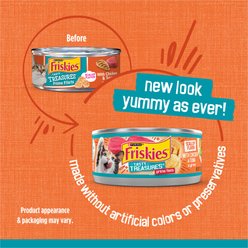 Friskies Tasty Treasures Chicken, Tuna & Scallop Flavor in Gravy Canned Cat Food, 5.5-oz can, case of 24 slide 2 of 8