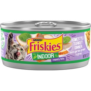 Friskies Indoor Homestyle Turkey Dinner Canned Cat Food, 5.5-oz, case of 24