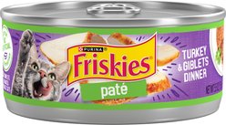 Friskies Classic Pate Adult Turkey & Giblets Dinner Canned Wet Cat Food, 5.5-oz, case of 24