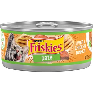 Friskies Classic Pate Liver & Chicken Dinner Canned Cat Food, 5.5-oz, case of 24