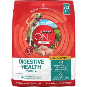 Purina ONE +Plus Adult Digestive Health Formula Dry Dog Food, 31.1-lb bag
