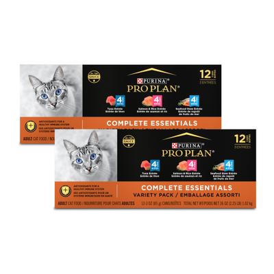 Show full view: Purina Pro Plan Seafood Favorites Variety Pack Canned Wet Cat Food, 3-oz, case of 24 slide 3 of 13