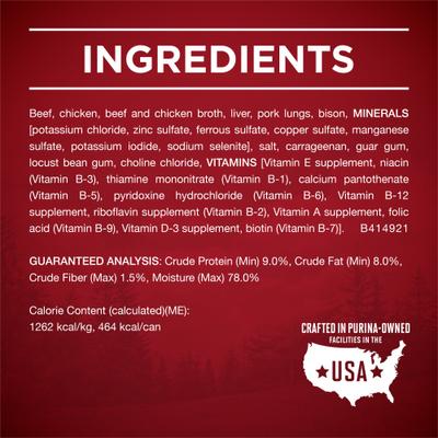 Show full view: Purina ONE SmartBlend True Instinct Classic Ground Real Beef & Bison Grain-Free Wet Dog Food, 13-oz can, case of 12 slide 7 of 12