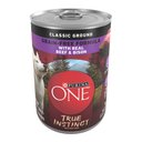 Purina ONE SmartBlend True Instinct Classic Ground Real Beef & Bison Grain-Free Wet Dog Food, 13-oz can, case of 12