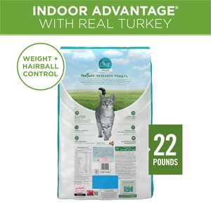 Purina ONE +Plus Indoor Advantage with Real Turkey Weight-Control & Hairball Adult Dry Cat Food, 22-lb bag