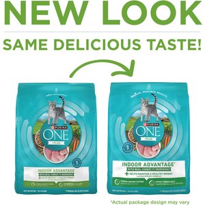 Purina ONE +Plus Indoor Advantage with Real Turkey Weight-Control & Hairball Adult Dry Cat Food, 22-lb bag