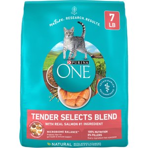 Purina ONE Tender Selects Blend with Real Salmon Dry Cat Food, 7-lb bag