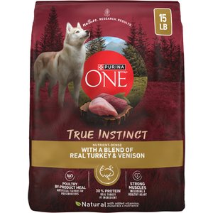 Purina ONE True Instinct High-Protein with Real Turkey & Venison Dry Dog Food, 15-lb bag
