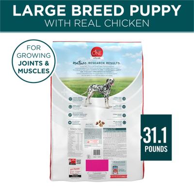 Show full view: Purina ONE Plus Natural Large Breed Formula Dry Puppy Food, 31.1-lb bag slide 5 of 11