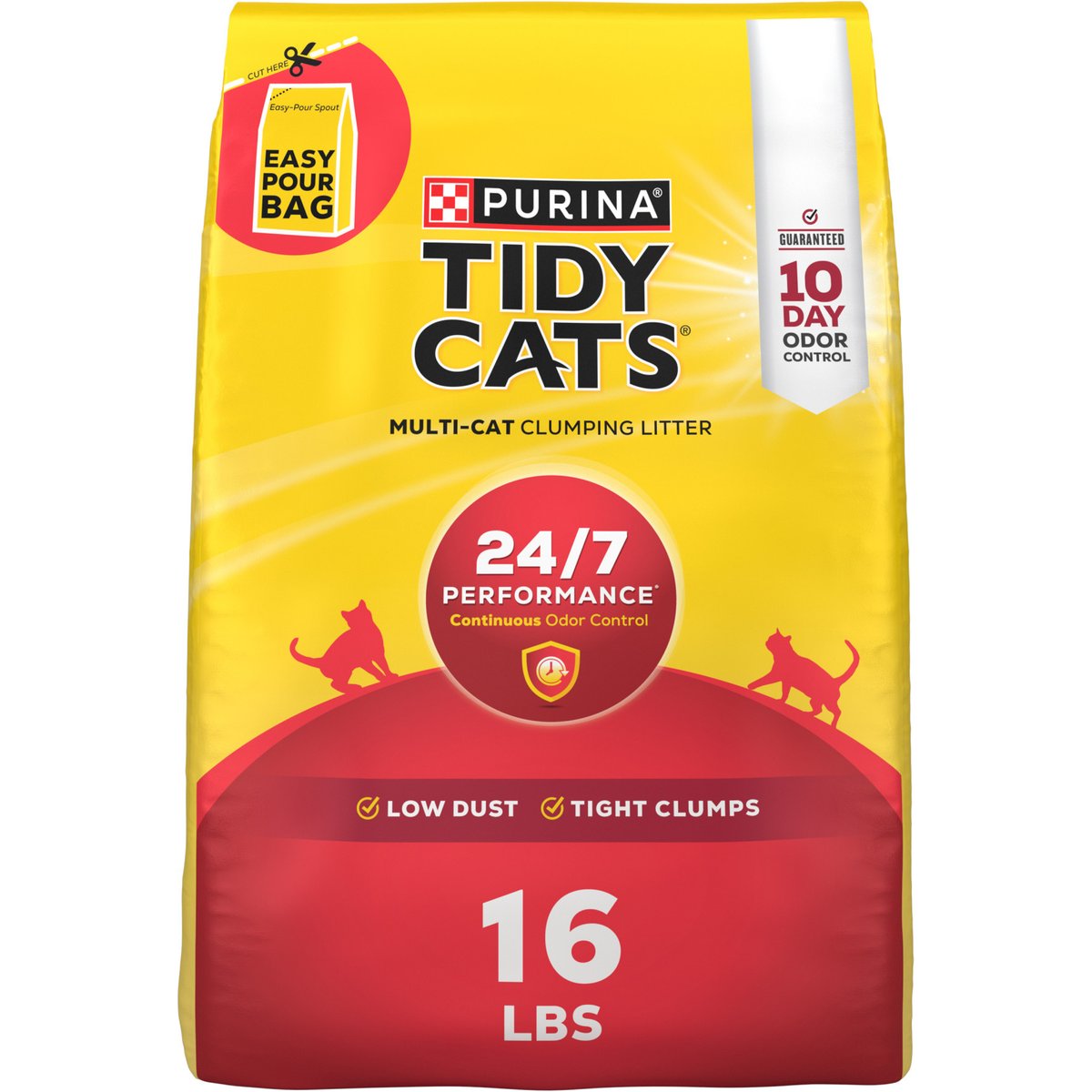 Tidy Cats 24/7 Performance Odor Control Scented Clumping Cat Litter, 16-lb bag