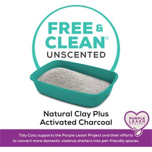Tidy Cats Free & Clean Unscented Clumping Clay Cat Litter, 35-lb pail