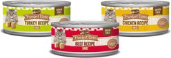 Merrick Purrfect Bistro Turkey, Beef & Chicken Recipe Variety Pack Grain-Free Pate Canned Cat Food, 3-oz, case of 24 slide 1 of 9