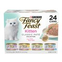 Fancy Feast Kitten Classic Pate Tender Poultry & Fish Variety Pack Canned Wet Cat Food 3-oz, case of 24