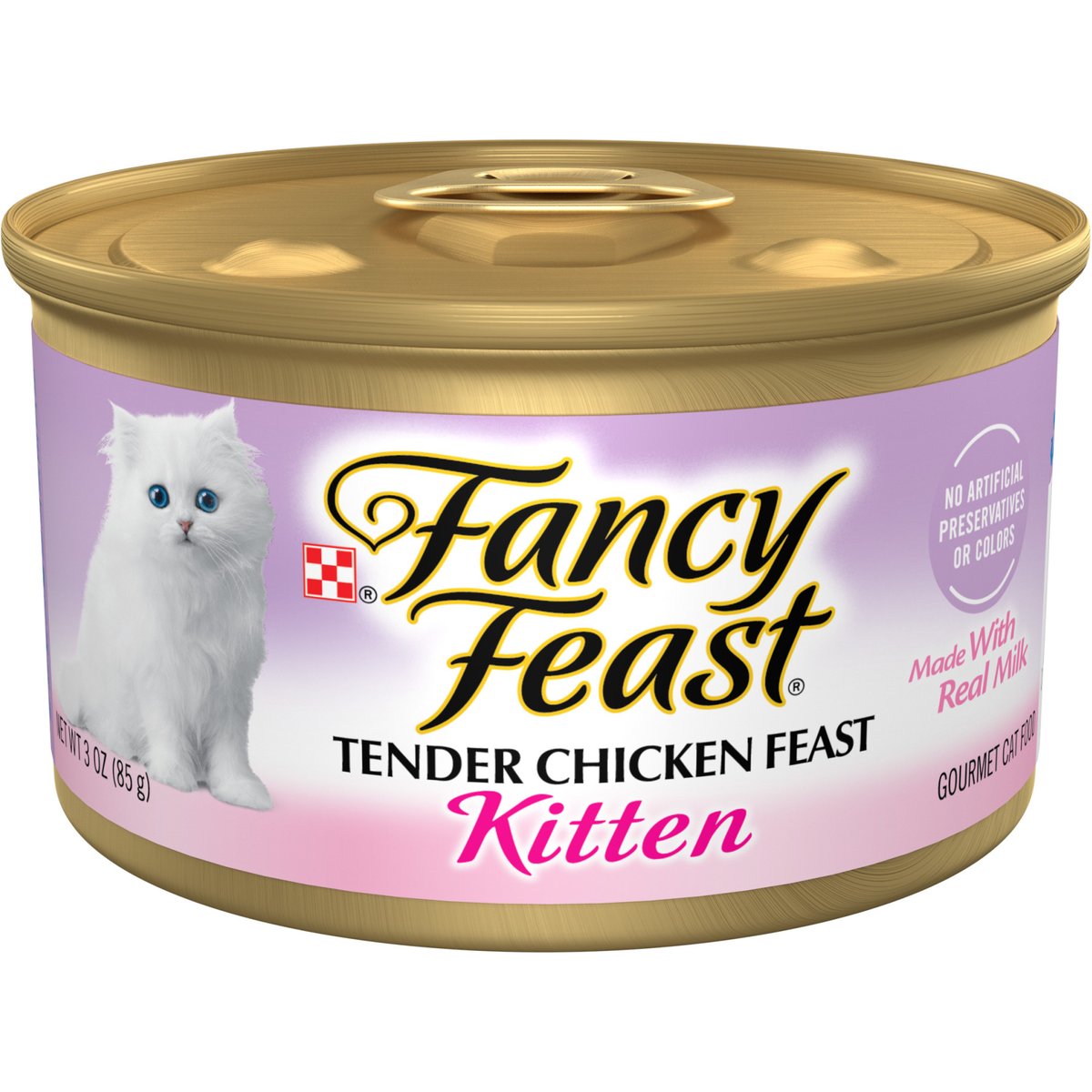 Fancy Feast Kitten Tender Chicken Feast Canned Cat Food, 3-oz can, case of 24