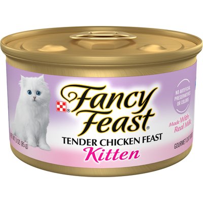 Fancy Feast Fancy Feast Kitten Tender Chicken Feast Canned Cat Food, 3-oz can, case of 24