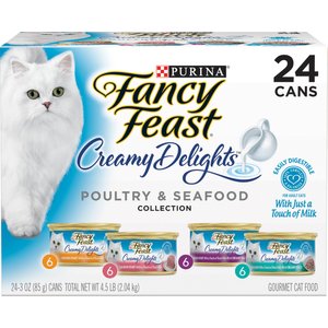 Fancy Feast Creamy Delights Variety Pack Canned Cat Food, 3-oz, case of 24