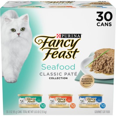 Fancy Feast Fancy Feast Classic Seafood Feast Variety Pack Cat Food, 3-oz, 30 ct