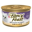 Fancy Feast Grilled Beef Feast in Gravy Canned Cat Food, 3-oz can, case of 24